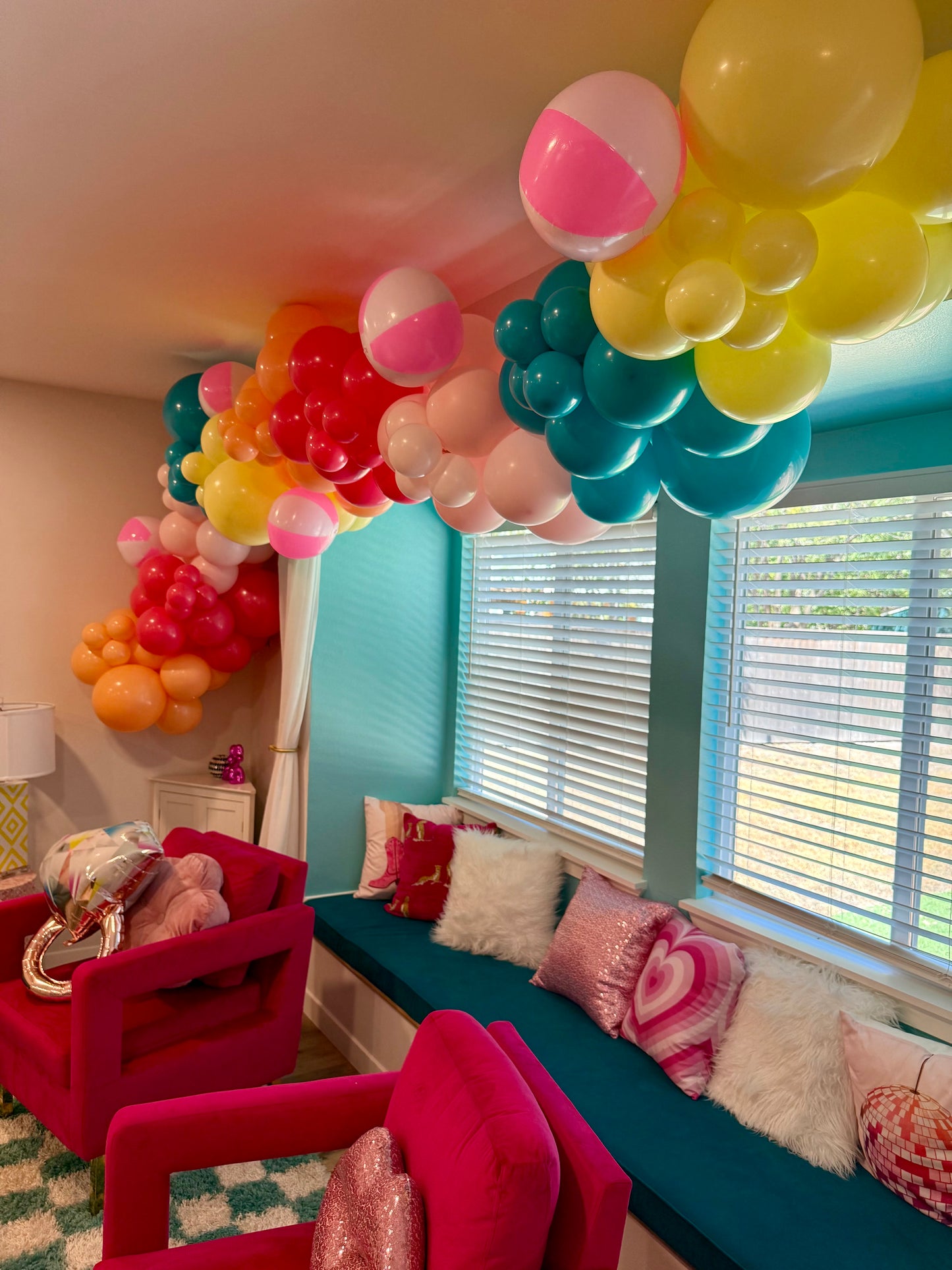 Balloon and Champagne Arch Decorations