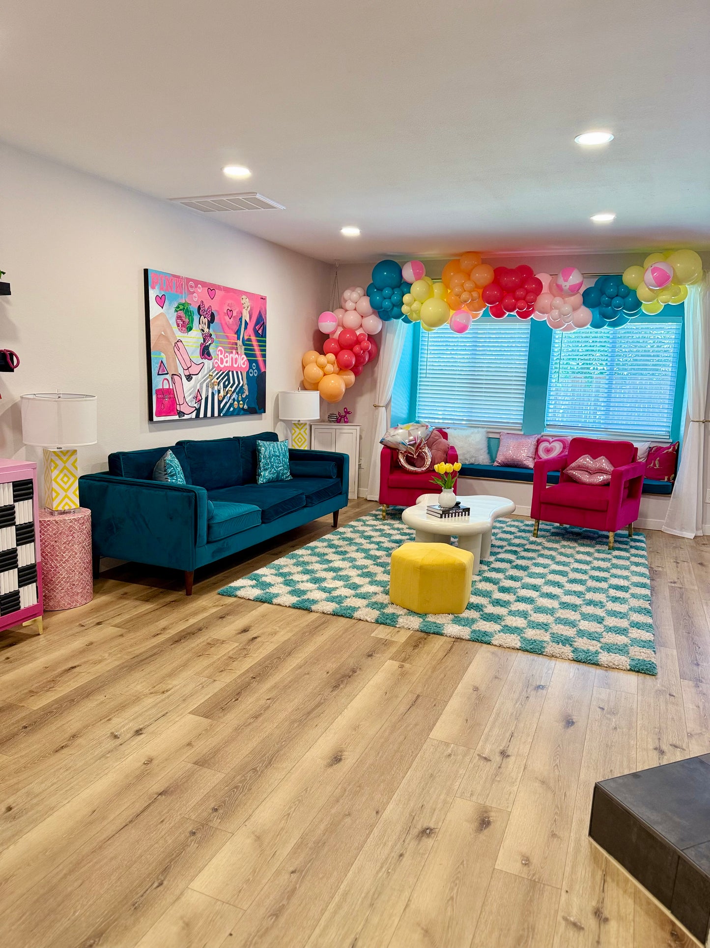 Balloon and Champagne Arch Decorations